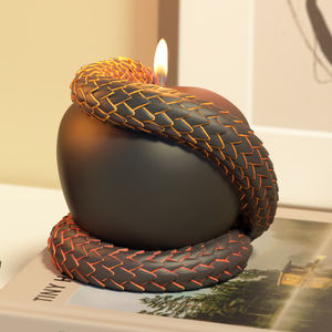 Moules en silicone créatifs 3D pour bougies en forme de pomme, Sainte <span class=keywords><strong>Bible</strong></span>, serpent, fruit interdit, aromathérapie, plâtre pour décoration d'intérieur - Product Image 5