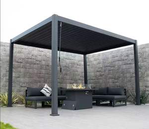 Pergola Motorizzata con Tetto Retrattile, Tenda da Giardino Impermeabile in Alluminio con LED, Ecologica per Terrazze - Product Image 2