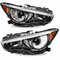 FITS INFINITI Q50 2018-2019 PHARES PHARES LAMPES SANS PAIRE ADAPTATIVE full LED HID avec AFS