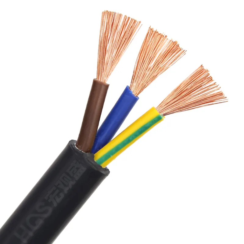 H05VV-F câble d'alimentation PVC gaine 0.3 0.5 0.75 1.0 1.5 2.5 4.0mm2 câbles en cuivre