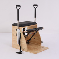 DEREN W77-X Chaise Combo Pilates en Bois de Chêne et d'Érable Durable pour Exercices de Fitness, Chaise Wunda pour Studio de Pilates et Gymnastique Corporelle Équilibrée