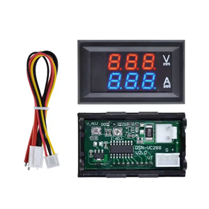 DC 0-100V 1A 10A 50A 100A Digital Voltmeter Ammeter Dual Display Voltage Detector Current Meter Panel Amp Volt Gauge 0.28Red Blu - Product Image 1