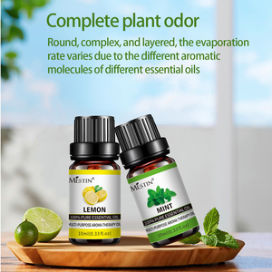Set de Regalo de Aceites Esenciales - Base Acuosa para Humidificador, Difusor de Aire, Aromaterapia y Masajes - Sándalo, Menta, Limón, Rosa - 100% Puro y Fresco - Product Image 3