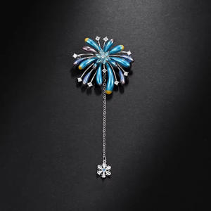 Broche en forme de feu d'artifice en alliage plaqué or, cadeau de mariage ou de fiançailles pour femmes - Product Image 3