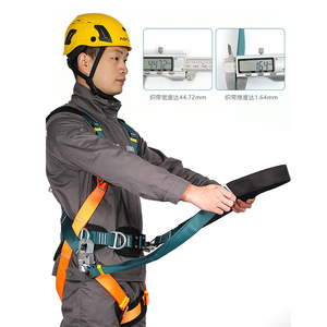 Cinturón de Seguridad Individual para Escalar Postes Eléctricos, Negro, Azul, Rojo, Amarillo, Ajustable, con Mosquetón, para Fabricación Industrial y Trabajo en Altura - Product Image 1