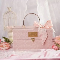 Boîte cadeau rigide écologique et recyclable avec poignée métallique vintage, idéale pour les fêtes, les mariages et les bonbons – Vente en gros