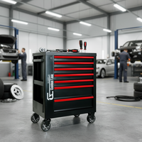 Chariot à outils industriel en fer robuste à 7 tiroirs, capacité de charge 450 kg, plateau supérieur modulaire, OEM, pour garage, vente en gros