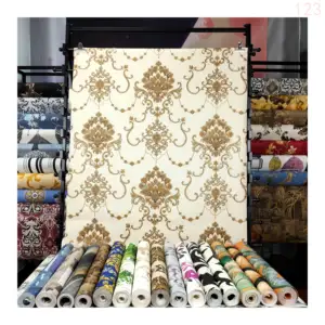 Custom vinyl 106 Design Wall Paper rolls, 3d pvc bedroom wallpaper 15.6m for house decorations