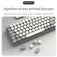 Combo clavier et souris sans fil ergonomique étanche 1600 DPI, style Punk Girl, avec touches colorées mélangées, pour ordinateur portable