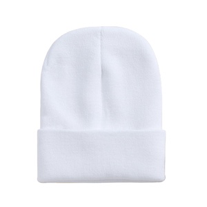 Automne hiver chapeau personnalisé tricot <span class=keywords><strong>bonnet</strong></span> couleur unie impression personnalisée images conception personnalisée chapeaux chauds d'hiver - Product Image 4