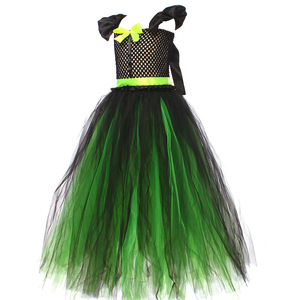 Costume de sorcière magique, <span class=keywords><strong>robe</strong></span> longue noire, costume de sorcière pour Halloween avec accessoires, performance scénique - Product Image 6