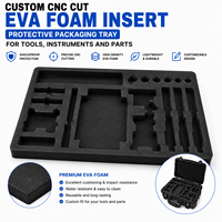 Plateau d'emballage protecteur en mousse PP/EVA découpé sur mesure par CNC avec fonction imperméable pour outils, instruments et pièces