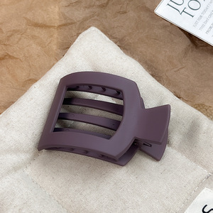 Clip de tiburón minimalista de moda para mujer, pinza de pelo de pico de pato en forma de arco, diseño cuadrado mate para PC - Product Image 6