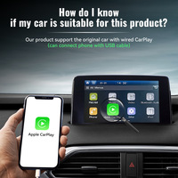 Carplay inalámbrico Mirror Link Android Auto Netflix YouTube CarPlay Mini Ai Box Dongle adaptador para coche Original con Carplay con cable