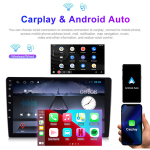 T100 Sistema <span class=keywords><strong>Android</strong></span> Reproductor Multimedia GPS Radio 10 Pulgadas Inalámbrico Carplay Auto Soporte Cámara de Marcha Atrás - Product Image 4