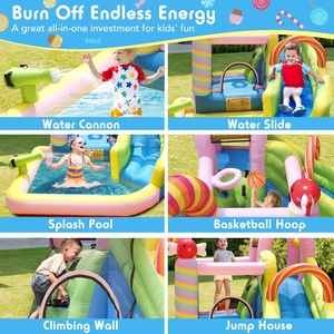 Happy Kids <b>Inflatable</b> Moonwalk Water Jumper Bouncer Castle Jumping <b>House</b> Party NB-93030 <b>House</b> Happy Kids <b>Inflatable</b> Moonw - Product Image 3