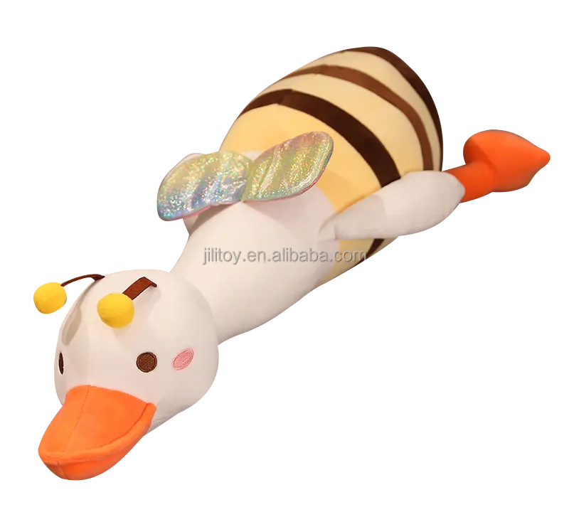 Peluche de canard en forme d'abeille personnalisée pour enfants, jouet en forme d'animaux en peluche, oreiller pour enfants