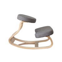 Chaise de bureau ergonomique à genoux réglable en hauteur pour la posture de bureau à la maison tabouret de genou de siège correcteur avec coussin de coeur