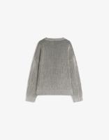 Pull imprimé avec poignets côtelés Pull à col rond pour homme
