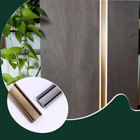 Profilé en aluminium LED pour panneaux muraux décoratifs, profilé noir, longueur personnalisée YB3003-33-1