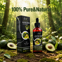 Huile d'avocat personnalisée pour cheveux et peau, 100% pure, naturelle, pressée à froid, huile essentielle hydratante pour cheveux secs, cuir chevelu, visage, corps