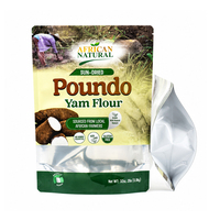 Sachets Mylar personnalisés brillants, résistants à l'humidité, avec fermeture éclair et fenêtre, pour aliments et farine