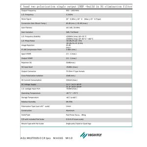 Highfly đầu ra duy nhất 3.7-4.2GHz <span class=keywords><strong>l.o</strong></span> 5150MHz kỹ thuật số <span class=keywords><strong>c</strong></span>-<span class=keywords><strong>band</strong></span> <span class=keywords><strong>LNB</strong></span> 5G chống nhiễu - Product Image 4