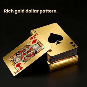 Jeu de Mahjong et de <span class=keywords><strong>Poker</strong></span> en Plastique Anti-plis, Cartes Dorées Étanche, <span class=keywords><strong>Table</strong></span> de Jeu pour Bars et Fêtes - Product Image 5