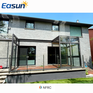 Struktur Atap Motor Berbahan Aluminium dengan Kaca Low-E Retractable Modern untuk Ruang Makan, Tahan Lama untuk Luar Ruangan - Product Image 5