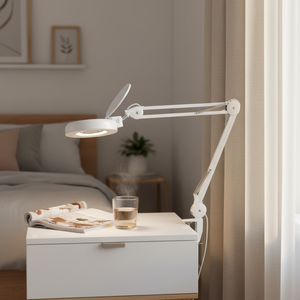 โคมไฟตั้งพื้นแบบแขนปรับได้ ไฟ LED สีขาวเย็น พร้อมแว่นขยายสำหรับอุปกรณ์เสริมความงาม - Product Image 5