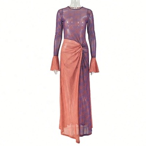 Wholesale <strong>2026</strong> <strong>Fashion</strong> Women Clothes Club <strong>Wear</strong> Digital Printed Stylish Long Sleeve Dress - Product Image 3