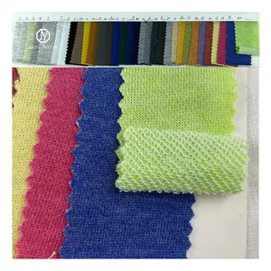 Guangzhou customized 240gsm 100 combed cotton solid color knitted terry fabric by the kg