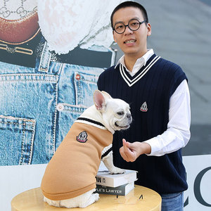 British Style Pet Dog Sweater XS-5XL Medium and Large Dog Clothes <b>Coat</b> Cartoon Solid <b>Coats</b> & Jackets Wholesale Cheap Fashion 153 - Product Image 2