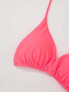 Bikini Halter Personalizado con Logotipo, <span class=keywords><strong>de</strong></span> Moda en Internet, Sexy, <span class=keywords><strong>de</strong></span> Dos Piezas, para Mujer, Estilo Deportivo para Fotos en Resort o Aguas Termales - Product Image 5