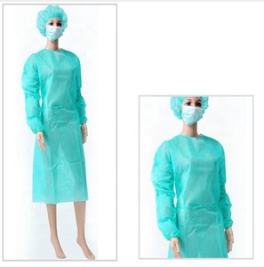 Robe jetable d'isolement blouse médicale imperméable PP + PE avec certification CE - Product Image 4