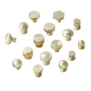 Lgedis Minimalist Furniture Cabinet Knobs Aluminum Alloy Round <b>Single</b> Hole <b>Wardrobe</b> Drawer Handles Durable Hardware - Product Image 3