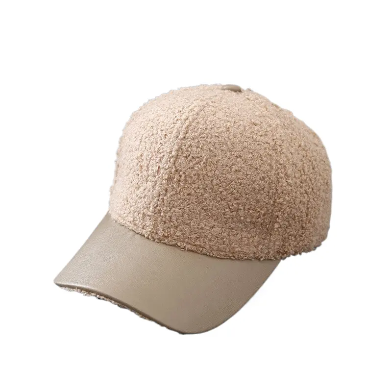 Флисовая кашемировая бейсболка из искусственного меха, Стильная кепка с вышитым логотипом, оптовая продажа, теплая толстая зимняя Весенняя унисекс SH1