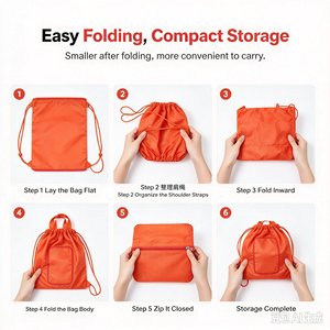 Bolsa de compras con cordón de Oxford impermeable con logotipo personalizado de fábrica, bolso de material sostenible, proveedor OEM/ODM - Product Image 2