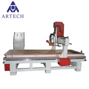 Router kayu CNC 1325 CNC, mesin pemotong ukiran kayu efisiensi tinggi untuk industri pertukangan