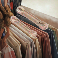 Corde à linge pliable moderne à double niveau de 20 m en PVC étanche pour intérieur/extérieur, portable, murale, en acier, pour armoire et cuisine
