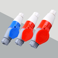 Ensemble de prises et fiches industrielles IP44 220V 16A/32A étanches 3/4/5 broches en laiton compatibles