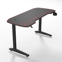 Ordinateur moderne intelligent Bureau debout noir Poste de travail Main Hauteur réglable Bureau assis-debout