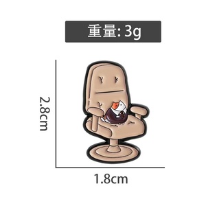 Spilla in Metallo Personalizzata a Forma di Gattino Cartoon, Simbolo di Dirigente per Sedia da Ufficio, Regalo Gioiello - Product Image 5