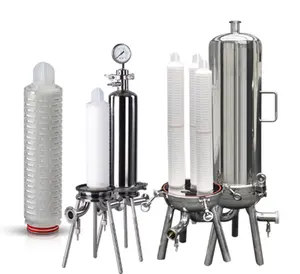 Alloggiamento del filtro dell'aria in acciaio inossidabile 316 con filtro a cartuccia a membrana Sterile adatto per filtrazione a sterilizzazione a Gas