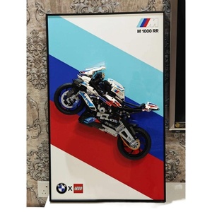 Marco de Fotos Metálico con Diseño de Pared de Ladrillo Acolchado HD para Imágenes de Lamborghini, Motocicletas y Porsche 911 - Product Image 5