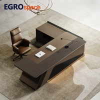 EGROspace Boss Desk Mobilier CEO Bureau de direction de luxe Table de direction en bois plaqué design