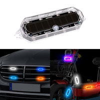 Offre Spéciale sans fil solaire led capteur d'avertissement clignotant lumières colorées pour voiture moto vélo lumière ambiante feu arrière