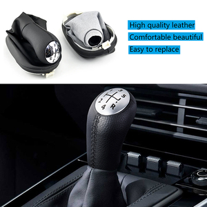 Pommeau de levier de vitesse manuel <span class=keywords><strong>Renault</strong></span> Clio <span class=keywords><strong>2</strong></span> 3 Megane <span class=keywords><strong>2</strong></span> <span class=keywords><strong>Scenic</strong></span> <span class=keywords><strong>2</strong></span> & Kangoo 5 vitesses avec botte en cuir Accessoires d'intérieur - Product Image 2