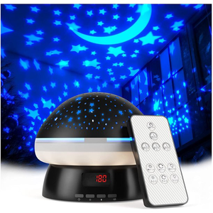 Lámpara de Mesa con Proyección de Estrellas en Forma de Hongo, Proyector de Estrellas Giratorio de 360 Grados con Temporizador, Luz Nocturna para Habitación Infantil, Juguetes para Niñas - Product Image 1