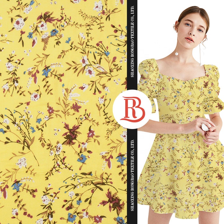 Хорошее качество, модное красивое Дешевое цветное пляжное платье с цветочным принтом, ткань из вискозы с рисунком